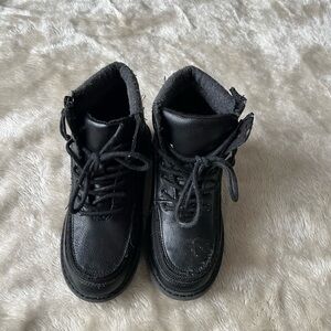 Billy - Kids Black Lace-Up Ankle Boots